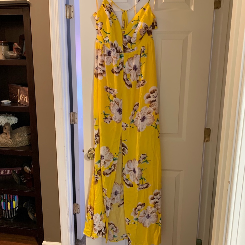Yellow maxi dress